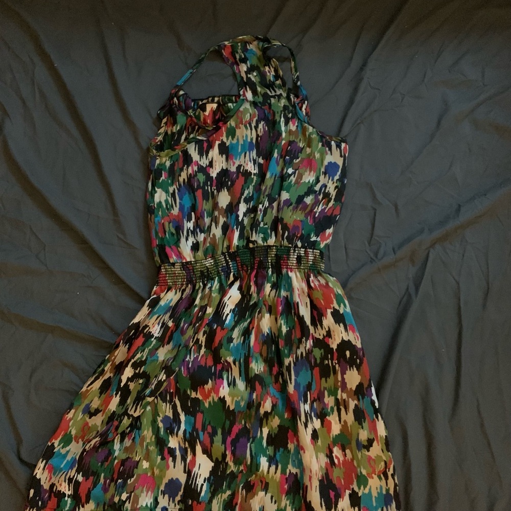 Multi colored splash paint dress. Size Medium. Unknown designer